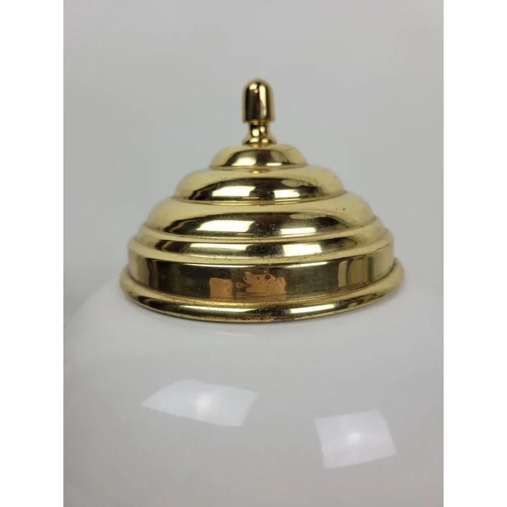 Vintage Royal Goedewaagen Delft Cleary Tobacco Jar Apothecary w Brass Lid  11.5